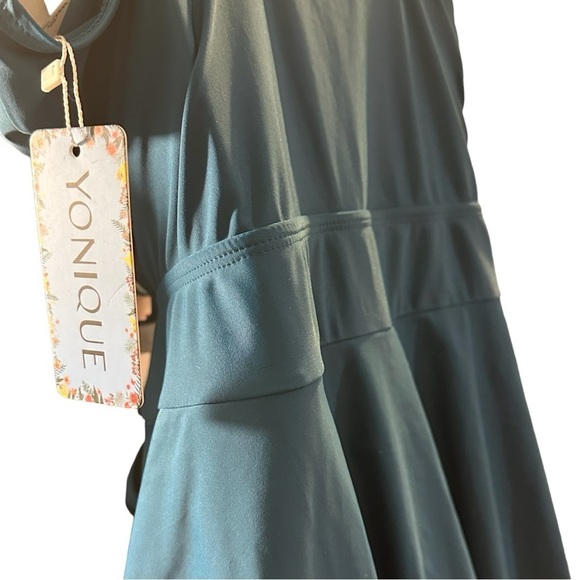 Yonique Chic Teal One-Piece Swimsuit-NWT - Picture 5 of 9